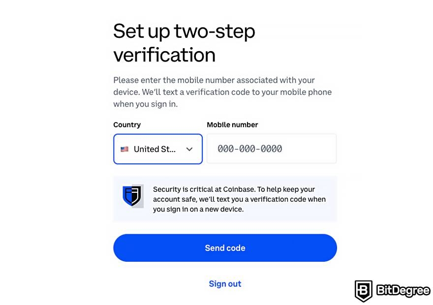 Coinbase Earn: Registration step 3.